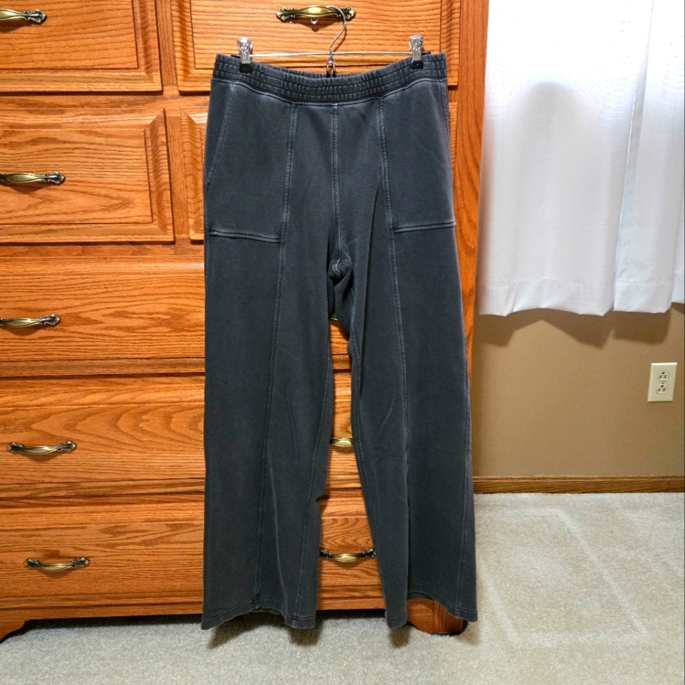 Aerie Dark Gray Wide-Leg Pants